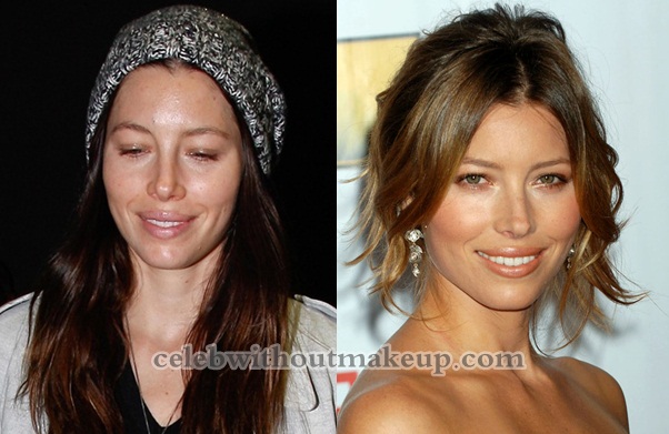 Jessica Biel Makeup On