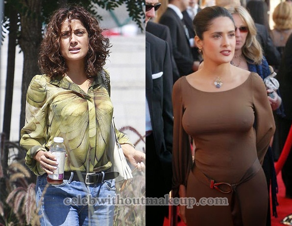 Salma Hayek Makeup On