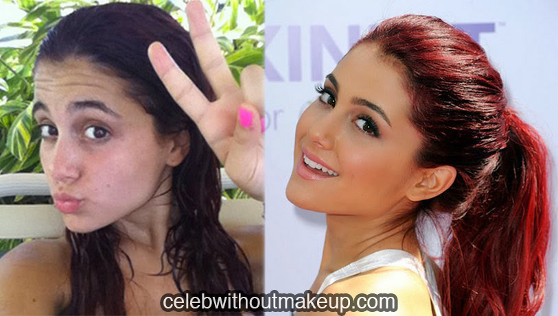 Ariana Grande No Makeup Comparison