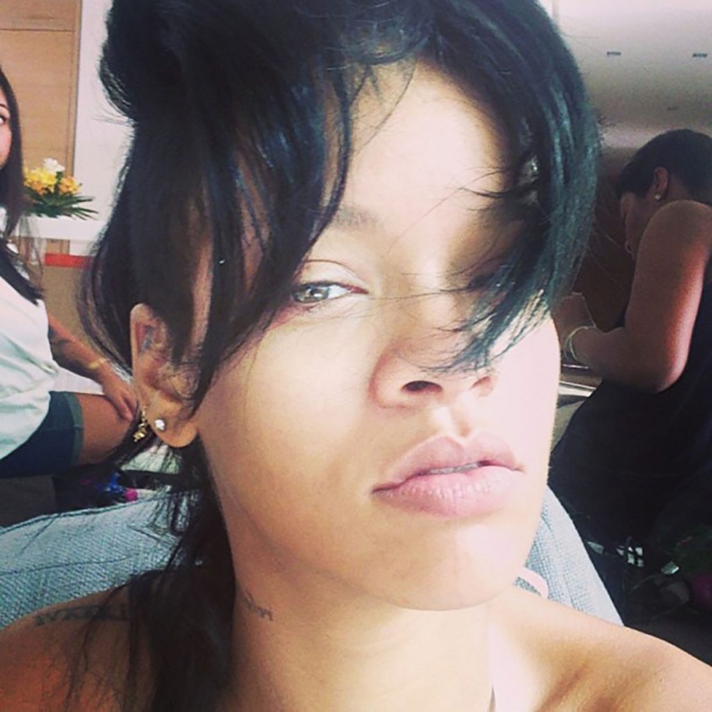 Rihanna without makeup