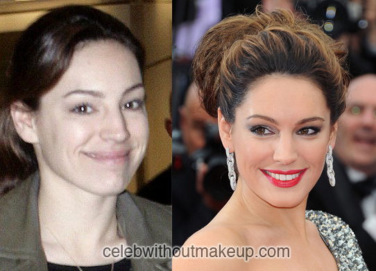 Kelly Brook Before and After Makeup