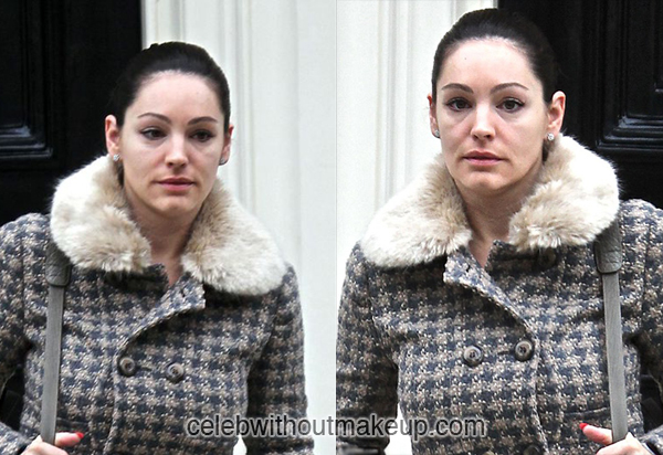 Kelly Brook With and Without Makeup