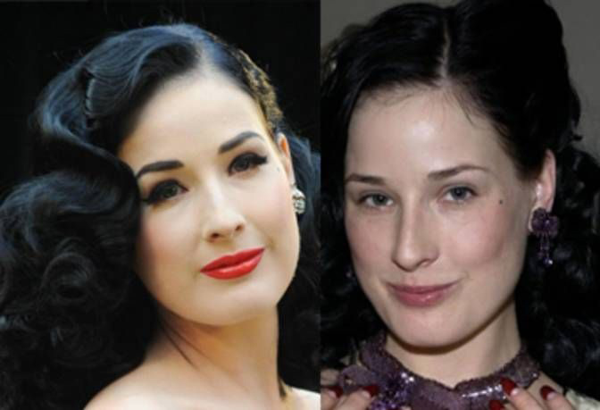 Dita Von Teese without makeup