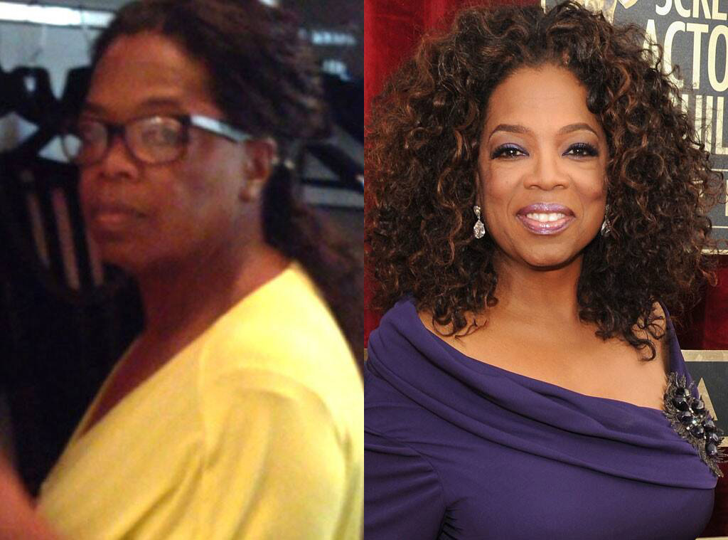 Oprah before and after makeup