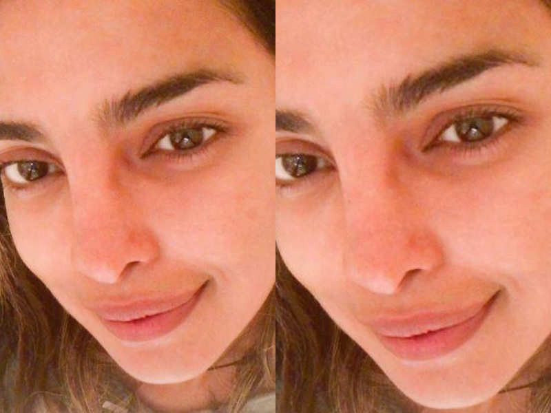 Priyanka Chopra without makeup selfie