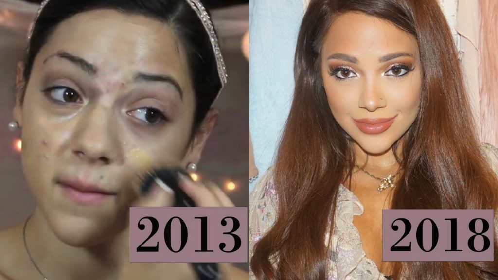 Gabi DeMartino without makeup - before and after