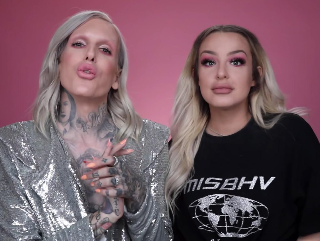 Jeffree Star and Tana Mongeau with makeup