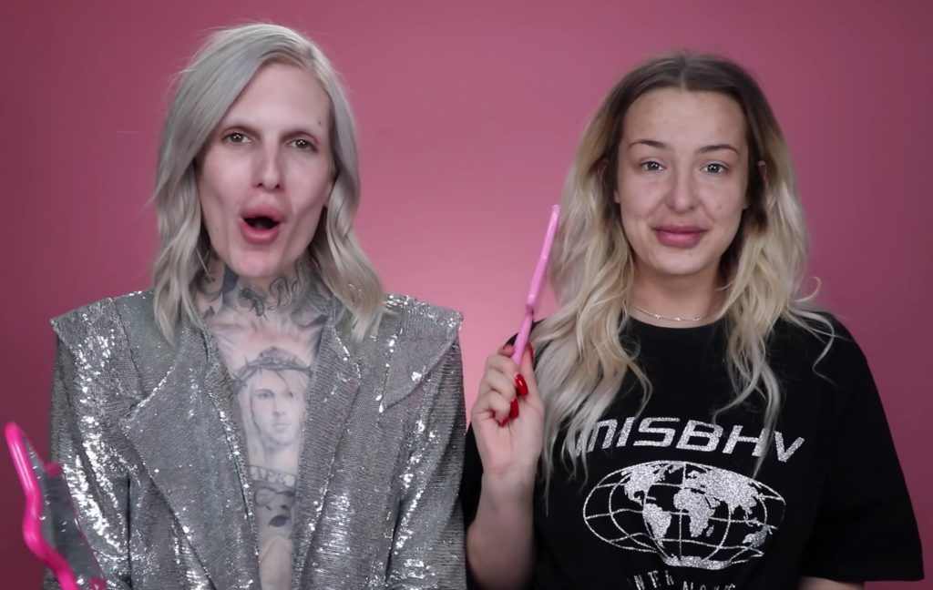 Jeffree Star and Tana Mongeau without makeup