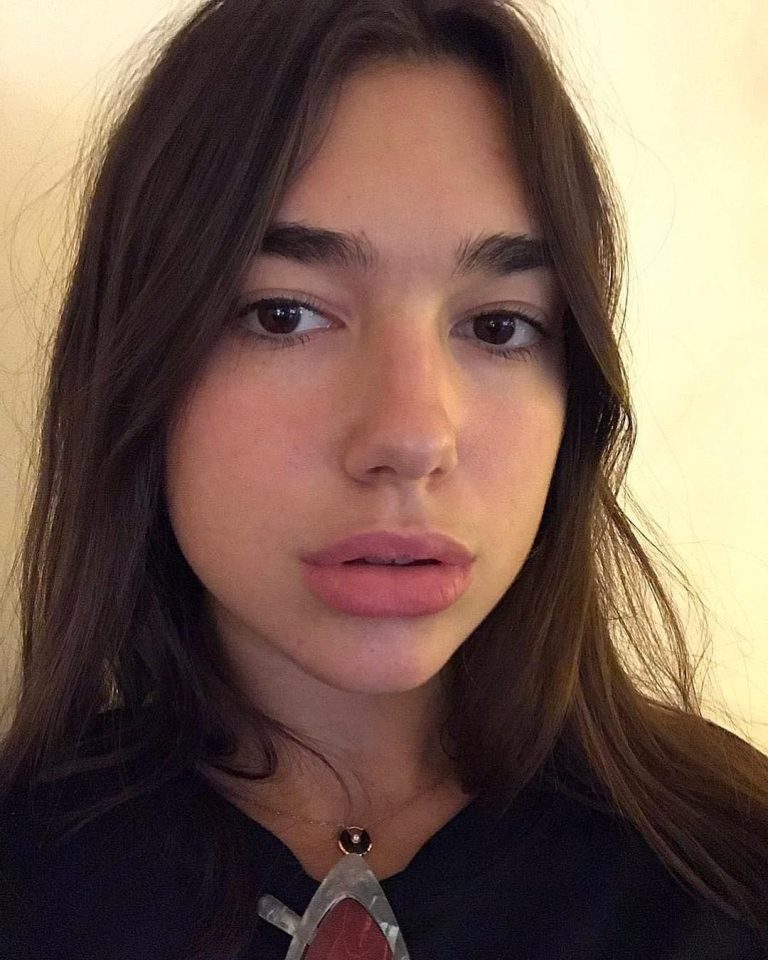 Dua Lipa Makeup-Free