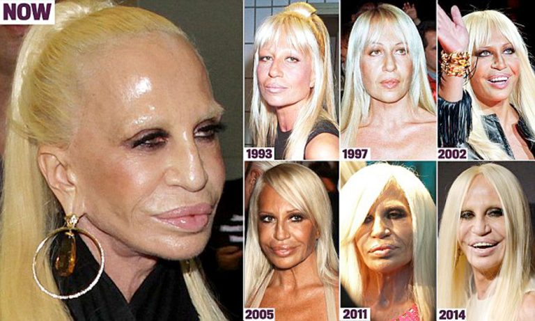 Donatella Versace Makeup-Free